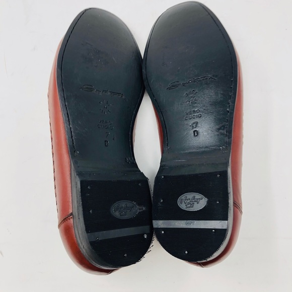 NEW Santoni Italian Leather Tassel Loafers 7.5D